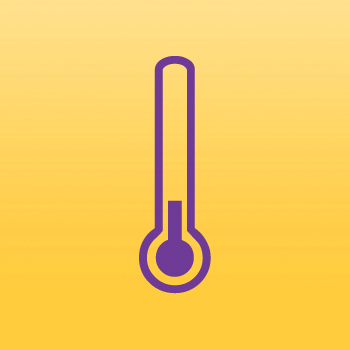Thermometer Cold Iron on Decal